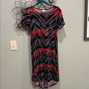 LuLaRoe Vibrant Zigzag Midi Dress